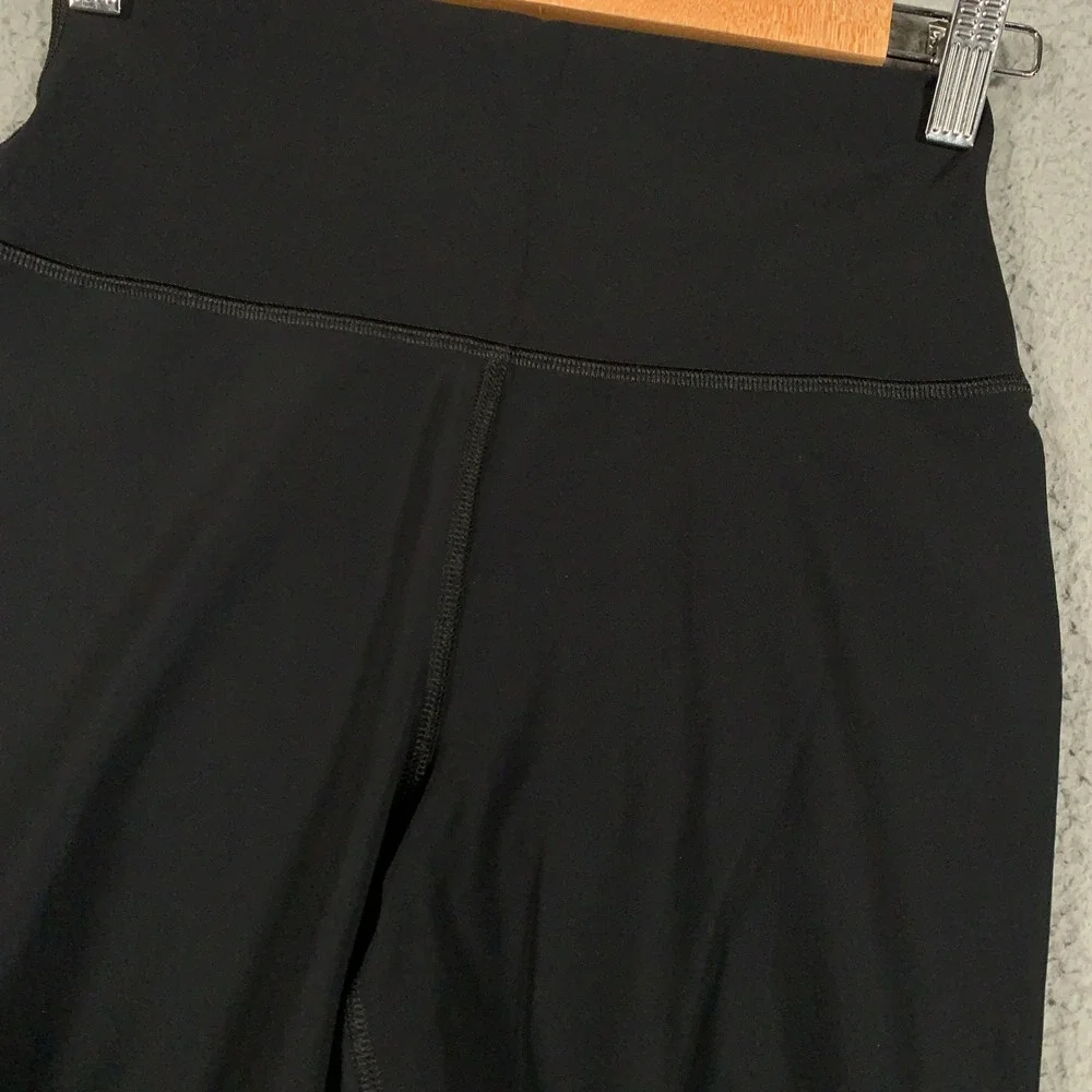 Alo Yoga High-Waist Shredded Leggings Womens Small Black Laser Cut Slashed Tight